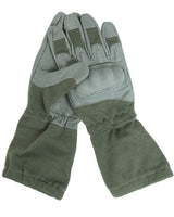 Gants d'intervention Mil-Tec en cuir et aramide Nomex avec coque et manchette