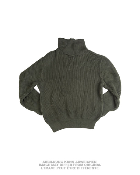 Pull de l'armée grecque à fermeture à glissière, coton et polyester, occasion