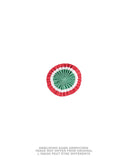 Cocarde textile pour chapeau de Bersaglieri italien, pièce d'occasion