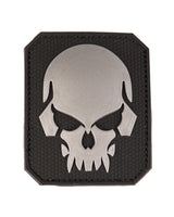 Morale patch tête de mort grand format Mil-Tec 3D PVC 7,6 x 6,3 cm 13 g auto-agrippant