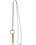 Collier Mil-Tec à pendentif cartouche grand format 6 x 1 cm et chaîne de 60 cm