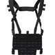 Gilet chest rig Mil-Tec allégé en polyester à platine auto-agrippante découpée au laser