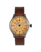 Montre d'aviateur Mil-Tec Quartz Vintage bracelet cuir grand cadran étanche 3 bar