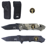 Couteau pliant Patrol Equipement Survival Gendarmerie lame acier 440 de 8,5 cm
