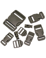 Jeu de boucles de rechange Mil-Tec en polyoxyméthylène 9 pièces de 20 à 50 mm