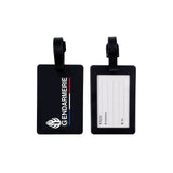 Étiquette de bagage en rubber 10 x 6,5 cm avec fiche d'identification au dos