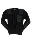 Pull type Bundeswehr Mil-Tec en laine 80 % coudes renforcés et poche de poitrine