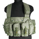 Gilet chest rig Mil-Tec 6 poches en polyester enduit avec bretelles rembourrées réglables