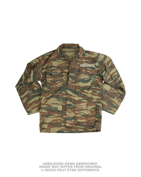 Veste de combat grecque type BDU en coton-polyester, surplus d'occasion