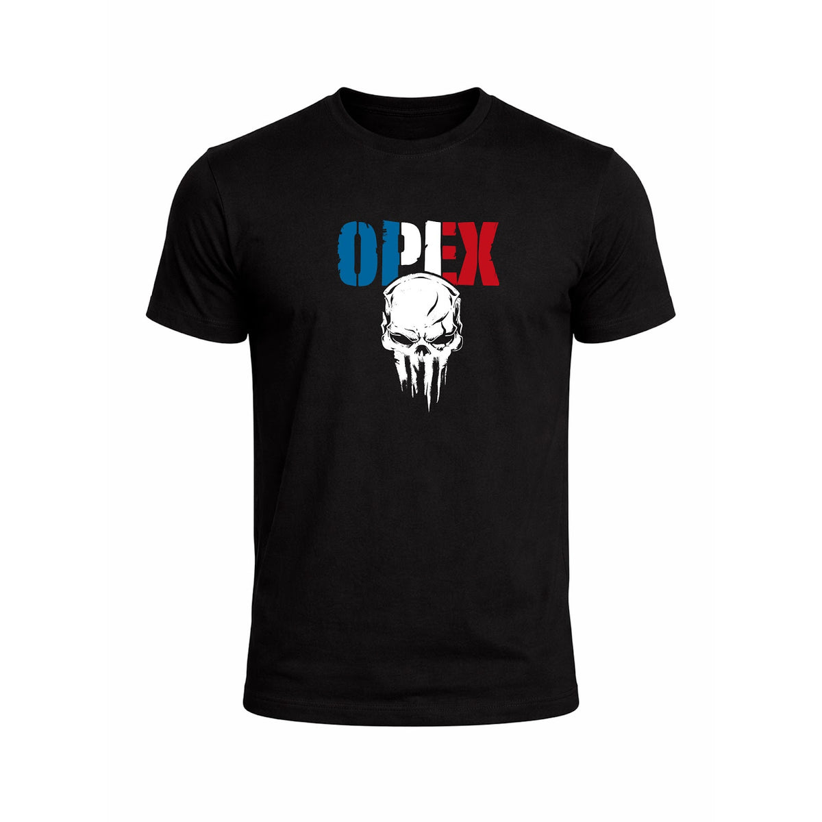 T-shirt imprimé OPEX à motif tricolore en coton 180 g/m² manches courtes