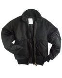 Blouson aviateur type CWU Mil-Tec en nylon matelasse 200 g/m2 poches auto-agrippantes