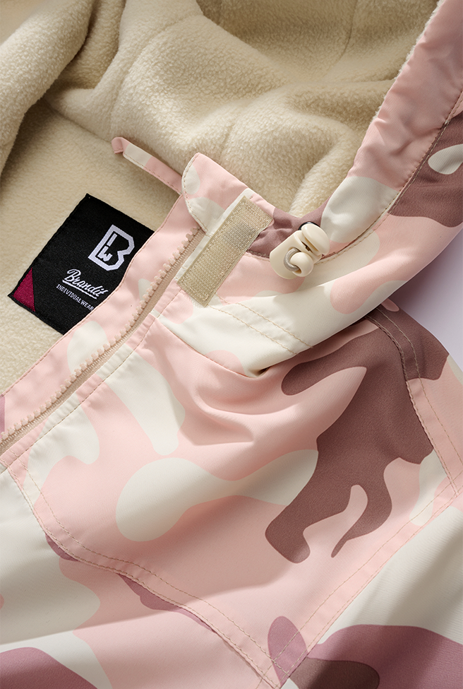 Veste coupe-vent Brandit coupe femme doublée polaire capuche et poches à glissière
