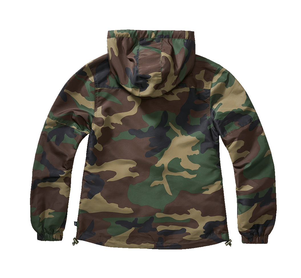Veste coupe-vent Brandit coupe femme doublure filet respirante capuche à cordon