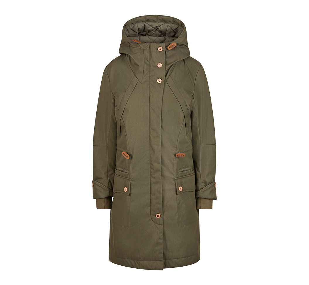 Parka Brandit Mayleene coupe femme longue capuche doublée et envers enduit polyuréthane