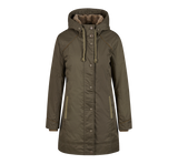 Parka Brandit Savannah coupe femme longue doublée capuche et fente de marche