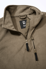 Polaire Brandit Fleece Troyer 170 g/m² col montant et poche de poitrine dissimulée
