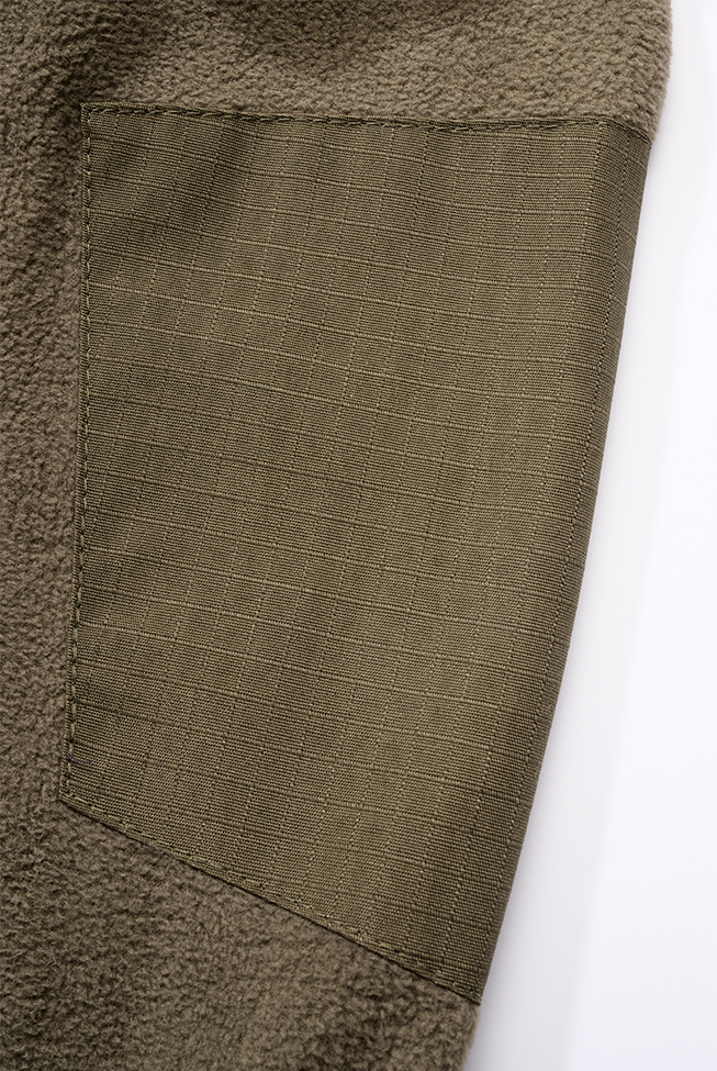 Polaire Brandit Fleece Troyer Ripstop 170 g/m² épaules et coudes renforcés poche de bras