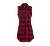 Chemise Brandit Gracey coupe femme à carreaux sans manches deux poches poitrine