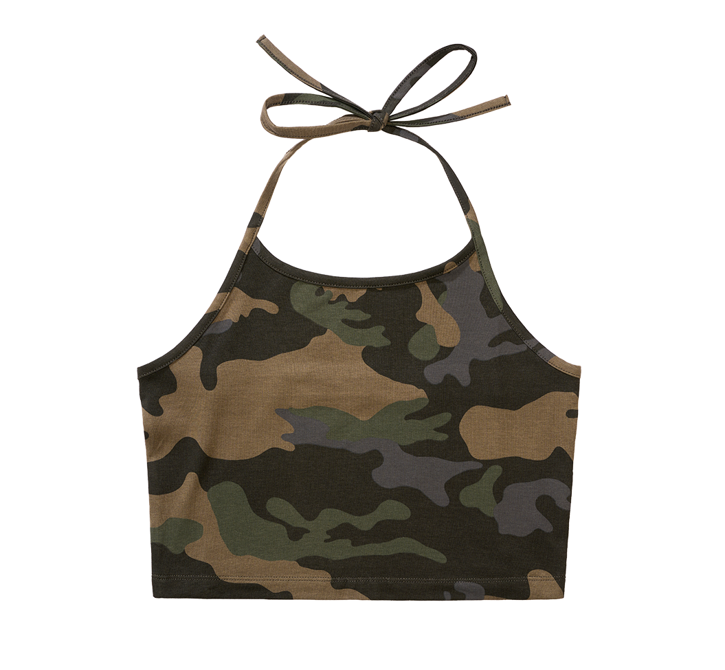 Débardeur Brandit coupe femme en jersey simple bretelles à nouer et dos élastiqué