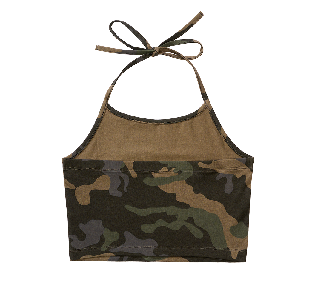 Débardeur Brandit coupe femme en jersey simple bretelles à nouer et dos élastiqué