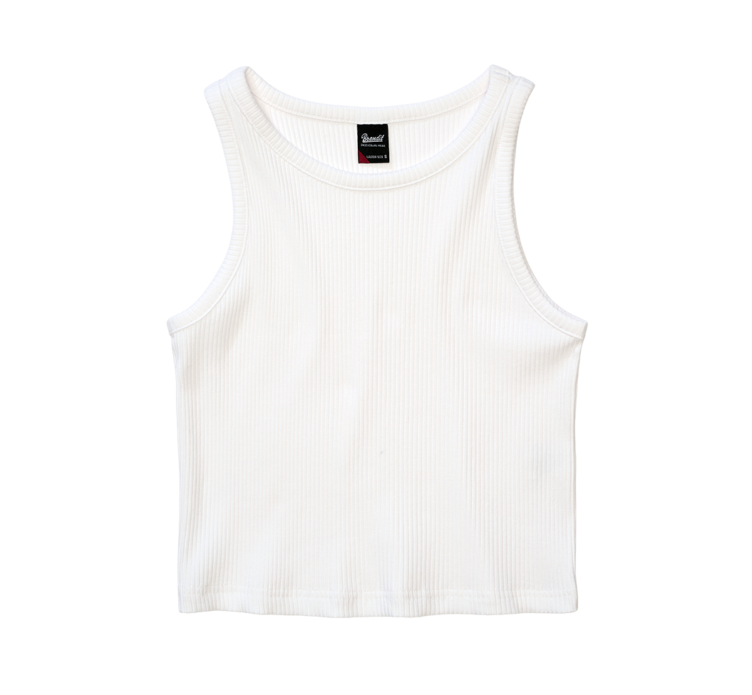 Débardeur Brandit Ela coupe femme en maille côtelée coupe courte encolure montante