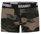 Caleçon Brandit Boxer Logo lot de deux en coton extensible à large ceinture élastique