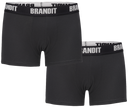 Caleçon Brandit Boxer Logo lot de deux en coton extensible à large ceinture élastique
