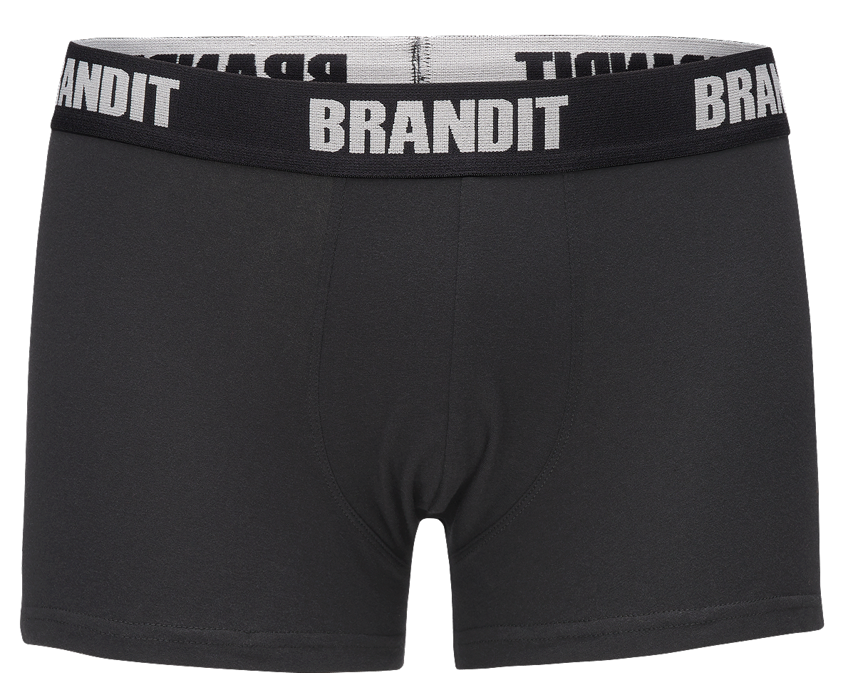 Caleçon Brandit Boxer Logo lot de deux en coton extensible à large ceinture élastique