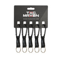 Mousquetons utilitaires Tac Maven en aluminium 6 mm vendus par lot de 5 avec anneau