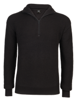 Pull Brandit Marine Troyer en maille polyacrylique col épais à fermeture éclair