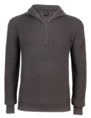 Pull Brandit Marine Troyer en maille polyacrylique col épais à fermeture éclair