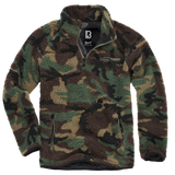 Polaire Brandit Teddyfleece Troyer doublée col montant quatre poches et bas élastiqué