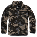 Polaire Brandit Teddyfleece Troyer doublée col montant quatre poches et bas élastiqué