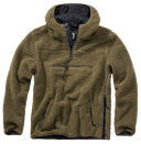 Polaire Brandit Teddyfleece Worker à capuche doublée quatre poches fermeture centrale