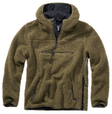 Polaire Brandit Teddyfleece Worker à capuche doublée quatre poches fermeture centrale