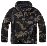 Polaire Brandit Teddyfleece Worker à capuche doublée quatre poches fermeture centrale