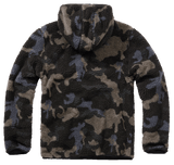 Polaire Brandit Teddyfleece Worker à capuche doublée quatre poches fermeture centrale