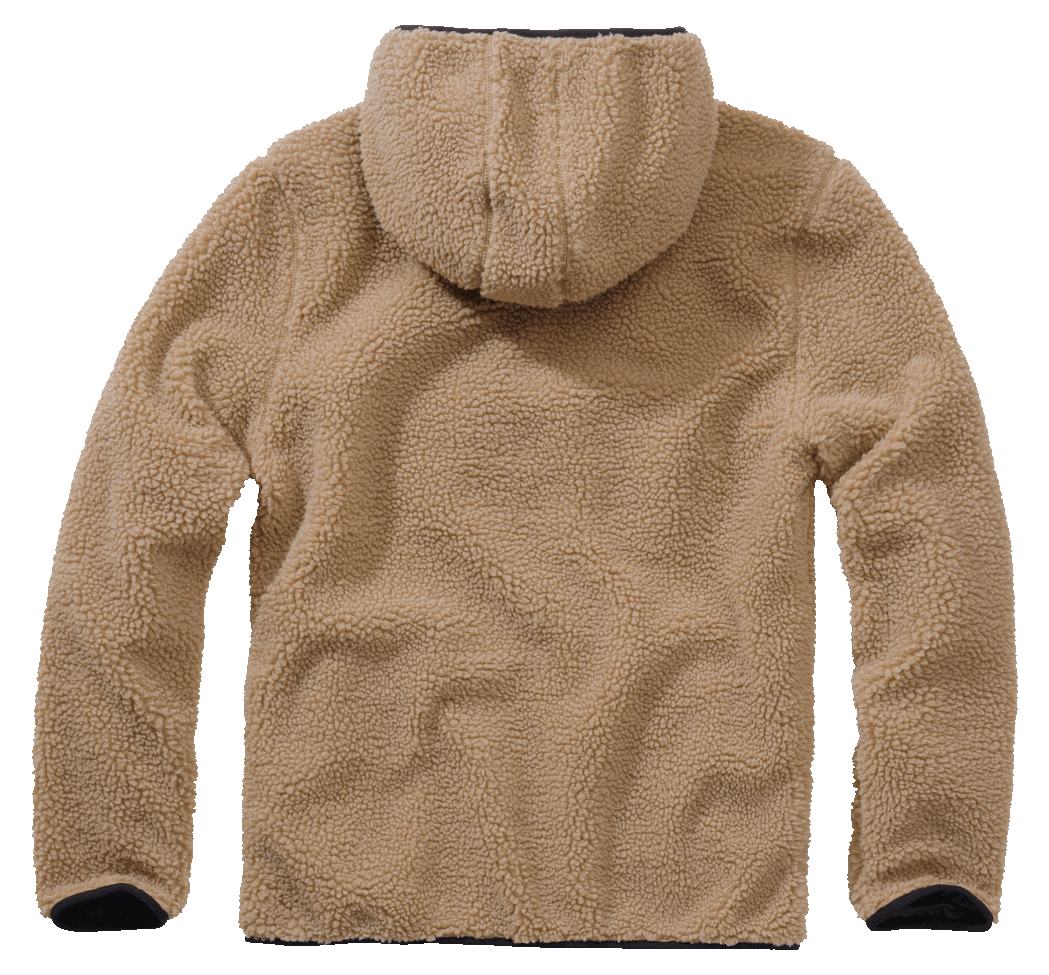 Polaire Brandit Teddyfleece Worker à capuche doublée quatre poches fermeture centrale