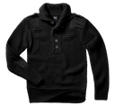 Pull Brandit Alpine grosse maille polyacrylique col boutonné renforts coudes et épaules