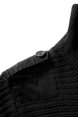 Pull Brandit Alpine grosse maille polyacrylique col boutonné renforts coudes et épaules