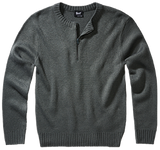Pull Brandit Army en maille polyacrylique col rond à fermeture éclair et bords côtes