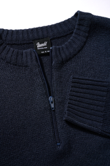 Pull Brandit Army en maille polyacrylique col rond à fermeture éclair et bords côtes