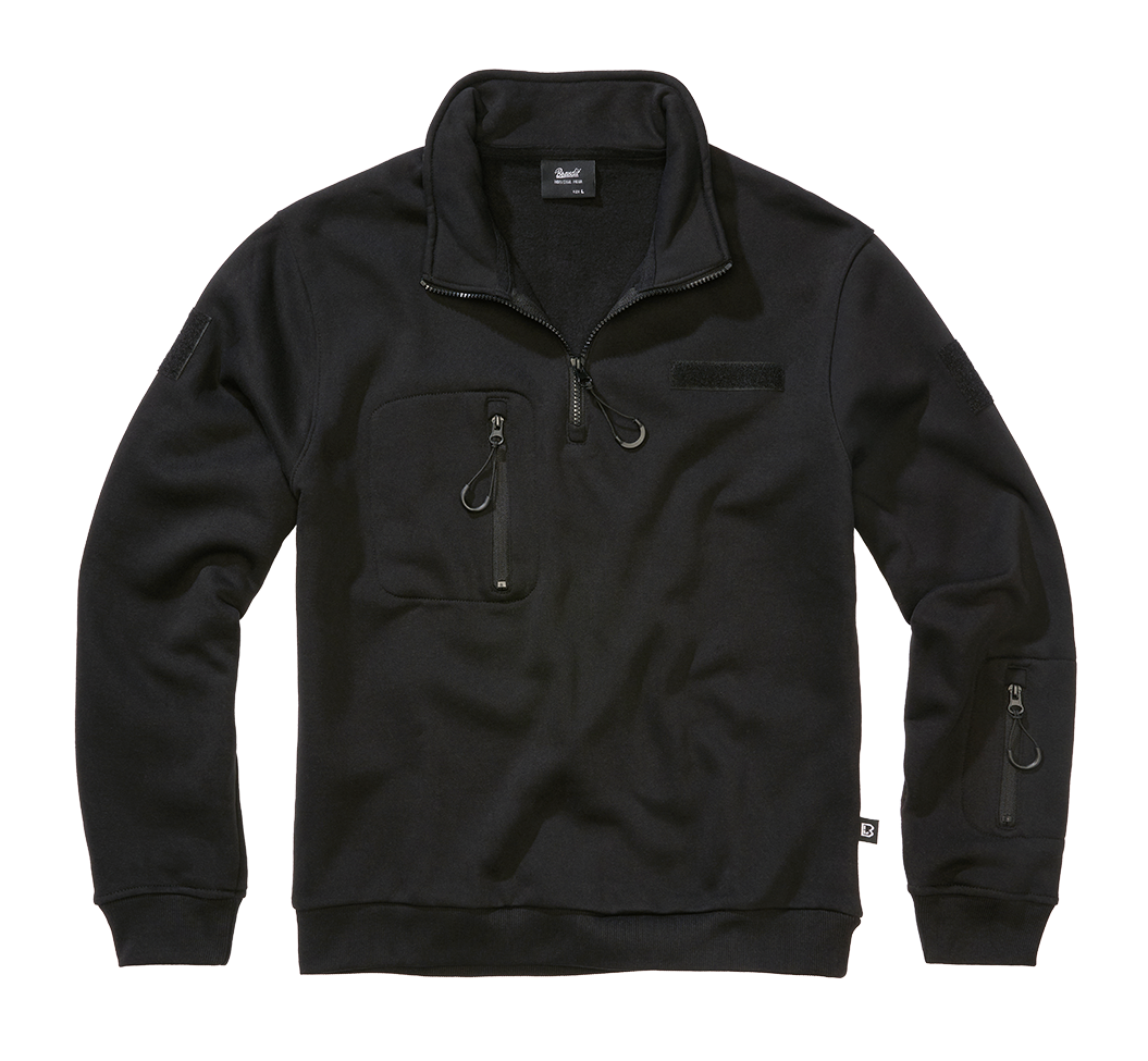 Sweat Brandit Tactical Troyer molleton gratté capuche et surfaces auto-agrippantes