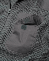Gilet Brandit BW Cardigan maille polyacrylique col épais épaulettes et poche poitrine