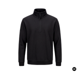 Sweat Brandit Plüsch Troyer en coton col montant à fermeture éclair et bords côtes