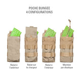 Porte-chargeur double 5.11 Tactical MP5 Bungee en nylon 500D compatible MOLLE et SlickStick