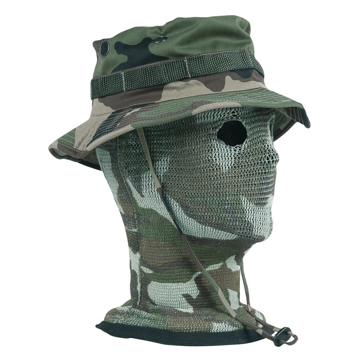 Cagoule OPEX en filet nylon et caoutchouc à maille indémaillable pour la discrétion