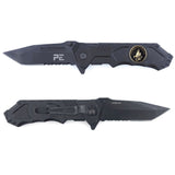 Couteau pliant OPEX Survival Légion acier inoxydable 440, lame 8,5 cm et étui nylon