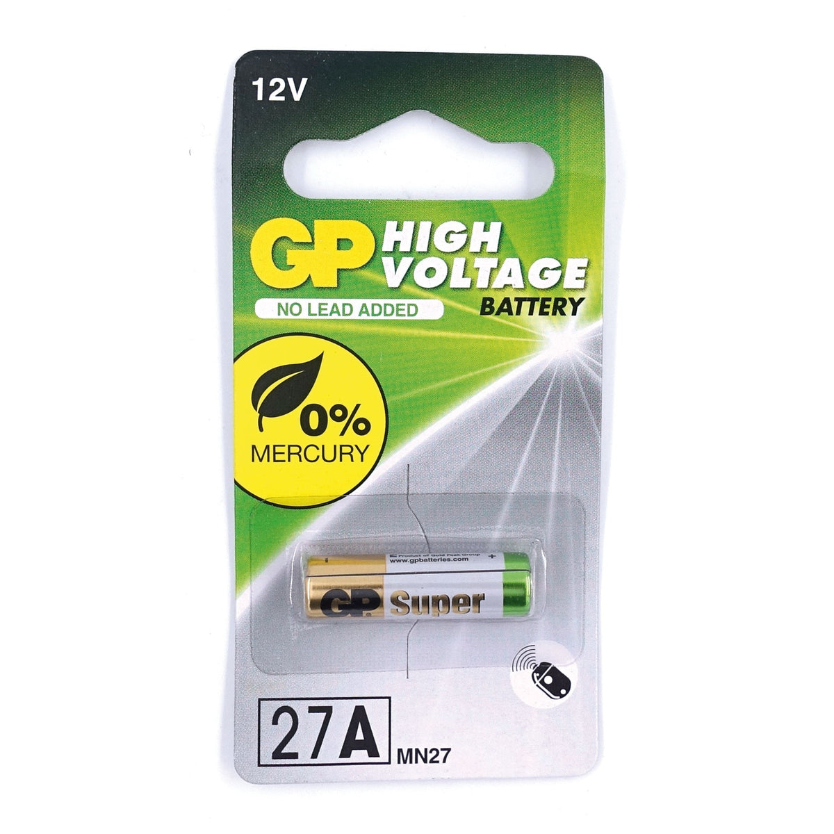 Pile alcaline GP Ultra 27A 12 V à l'unité pour télécommande et petit appareil