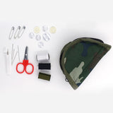 Trousse de couture militaire OPEX avec ciseaux, 3 bobines, aiguilles et boutons
